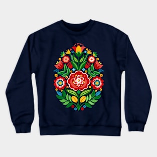 Floral Folk Art Romanian Crewneck Sweatshirt